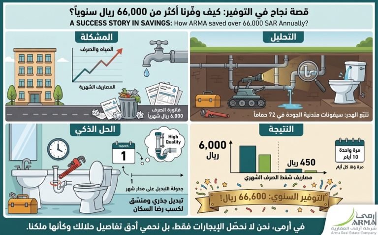 كفاءة التشغيل العقاري: قصة نجاح توفير 66,000 ريال سنوياً في جدة